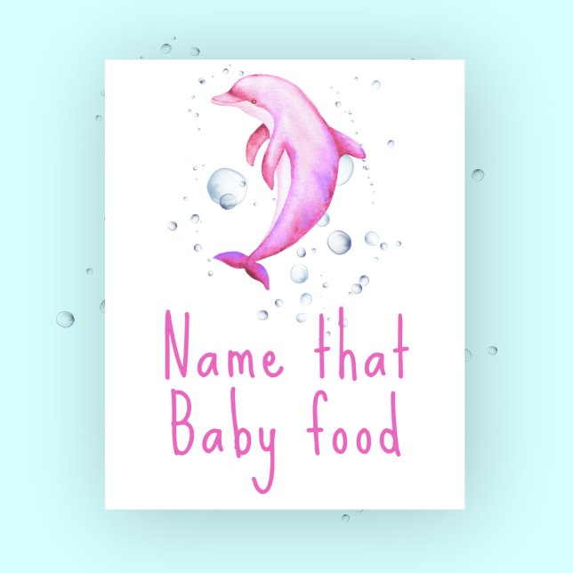 Poster Aquarela náutica - Dê nome à comida de bebê (Criador carregado)