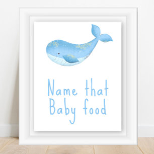Poster Aquarela náutica - Nome aquele alimento para bebê