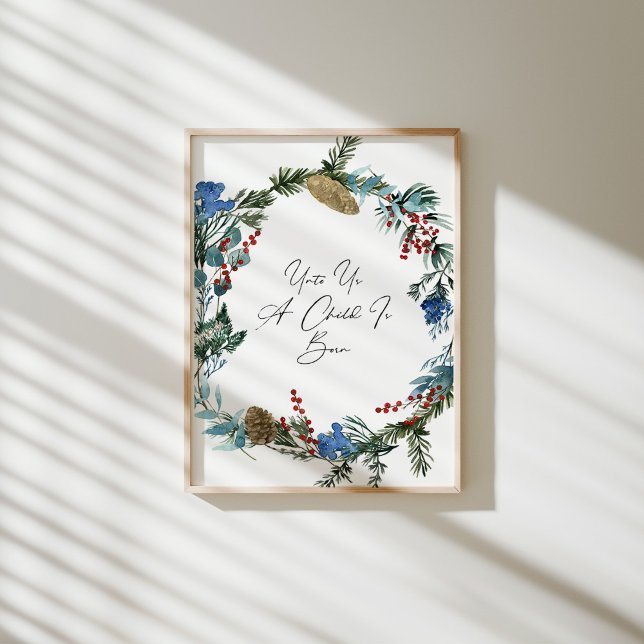 Poster Aquarela para nós uma criança é nascer (Criador carregado)