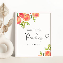 Poster Aquarela pequena pessegueira de aquarela