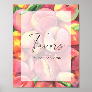 Poster Aquarela pêssego - lembrancinhas de casamento, por