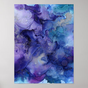 Poster Aquarela roxa