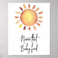 Aquarela sol - Nome aquele alimento para bebê