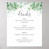 Aquarela suculenta bar de bebidas alcoólicas de ca