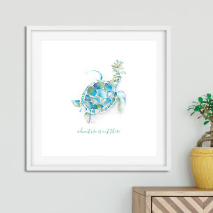 Poster Aquarelas Sea Turtle Wall Art