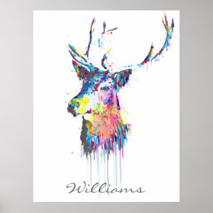Póster aquarelas vibrantes coloridas, palhetas