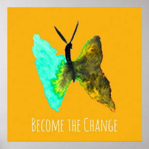 Poster Aquário-aquário-borboleta bonito