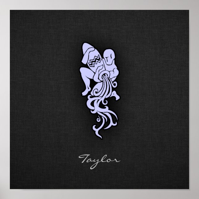 Póster Aquário Azul lavanda (Frente)