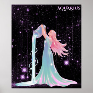 Poster Aquário Celestial – Arte Astrológica