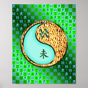 Poster Aquário e Capim de Fogo