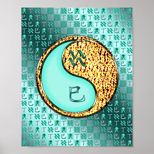 Poster Aquário e Cobra de Fogo (Frente)
