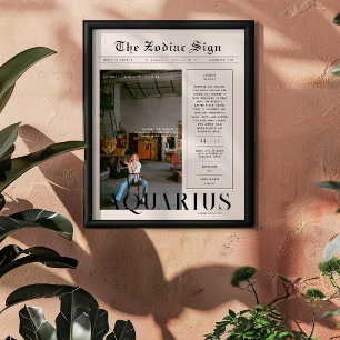 Poster Aquário Jornal de Fotografia da Astrologia Zodía