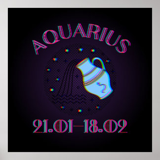 Poster Aquário, signo zodiaco, horóscopo