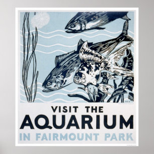 Póster Aquarium Phildadelphia 1937 WPA