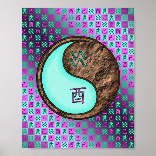 Poster Aquarius e Earth Rooster (Frente)