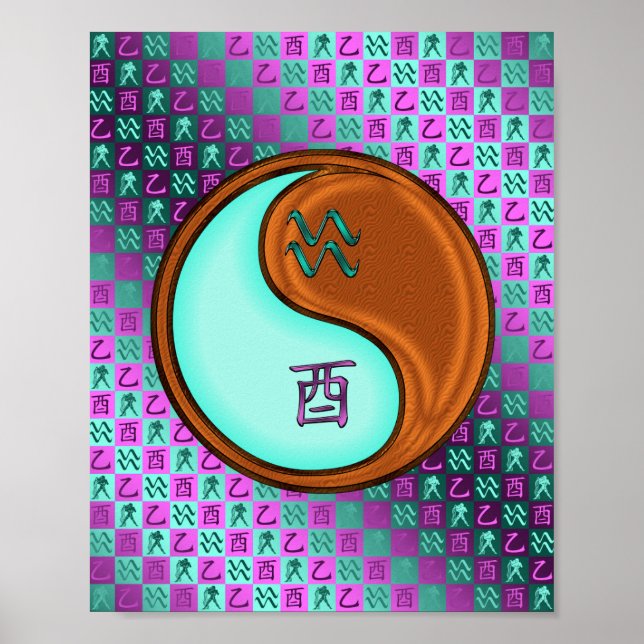 Poster Aquarius & Wood Rooster (Frente)