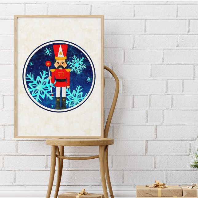 Poster Aquebrador de Nozes de Natal Vintage (Criador carregado)