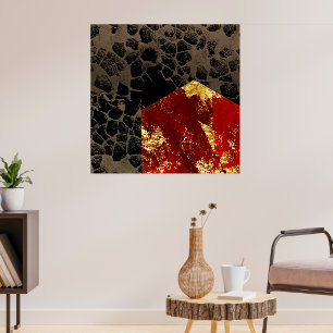 Poster Aquecimento global - Casa em chamas - Abstrato