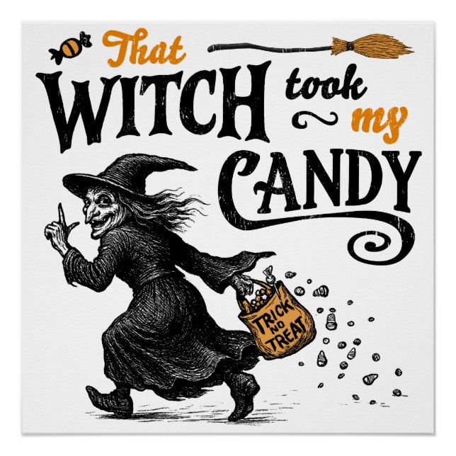 Póster Aquela Bruxa Levou Meu Docinho (Frente)