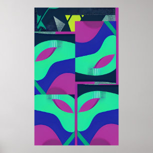 Poster Aquele novo Memphis Mascarada Wave