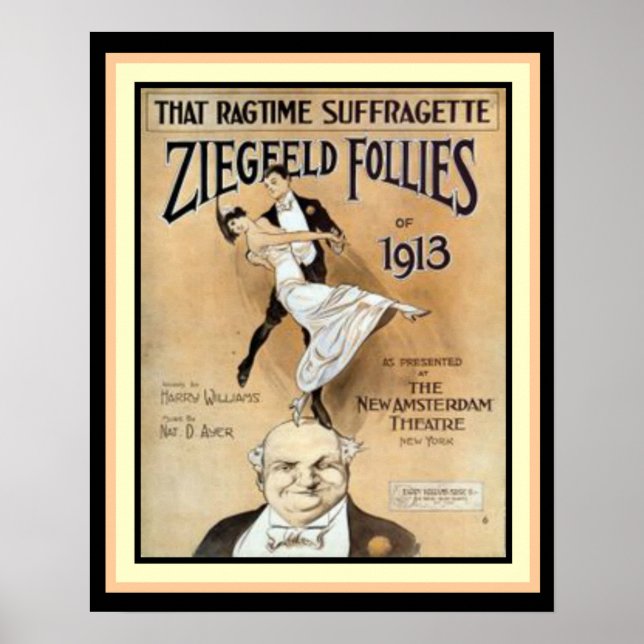 Póster Aquele Ragtime Suffragette- Ziegfeld Follies Poste (Frente)