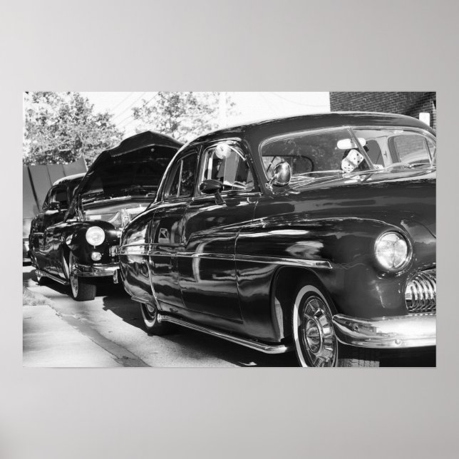 Poster "Aqueles eram os dias" carros clássicos vintage po (Frente)