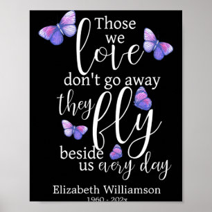 Poster Aqueles que amamos memorial funeral borboleta