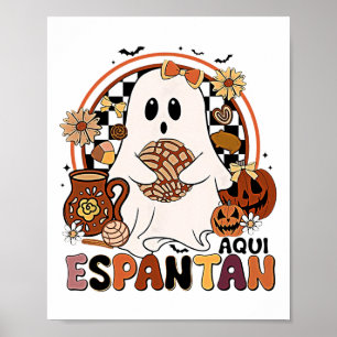 Poster Aqui Espantan! Dia De Muertos - Hall Mexicano