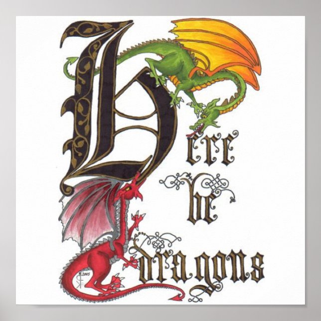 Póster Aqui Estejam Os Dragões (Frente)