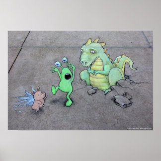 Poster Aqui Estejam Os Dragões