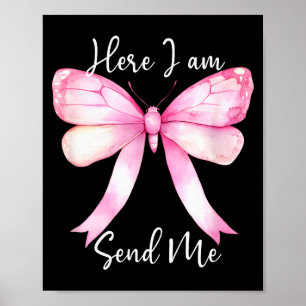 Poster Aqui Estou Envie-Me Mulheres Senhor Envie-Me Pino