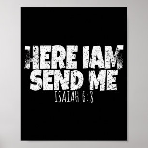 Poster Aqui Estou Eu Me Envie Versículo Bíblico Senhor Di