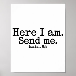 Poster Aqui Estou Senhor Envie-Me T Fé Cristã Religião