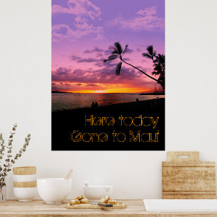 Póster Aqui hoje, ido a Maui