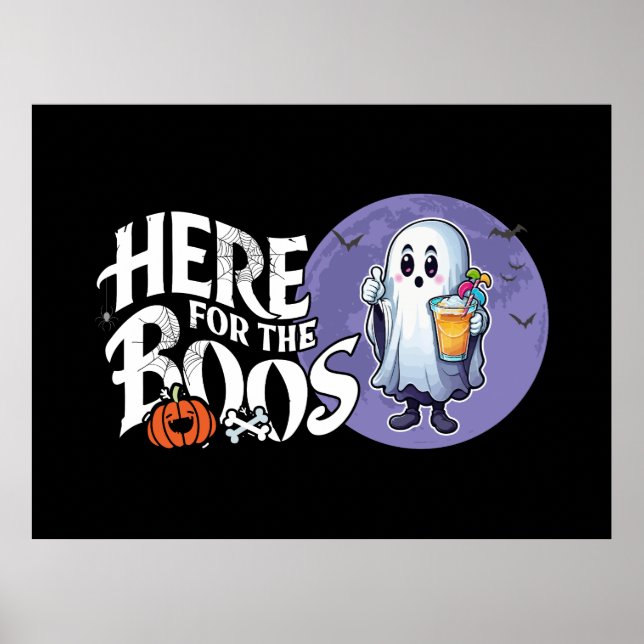 Poster Aqui para os Boos | Beba e coloque seu Spook em ci (Frente)