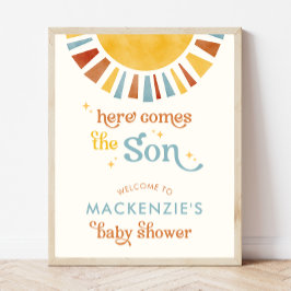 Poster Aqui vem o Chá de fraldas Son Boho