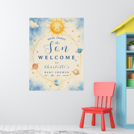 Poster Aqui Vem o Filho Cartaz de Boas-Vindas para Chá de