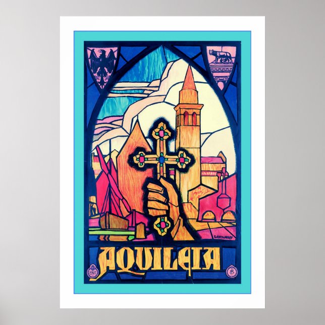 Póster Aquileia ~ Viagens vintage (Frente)