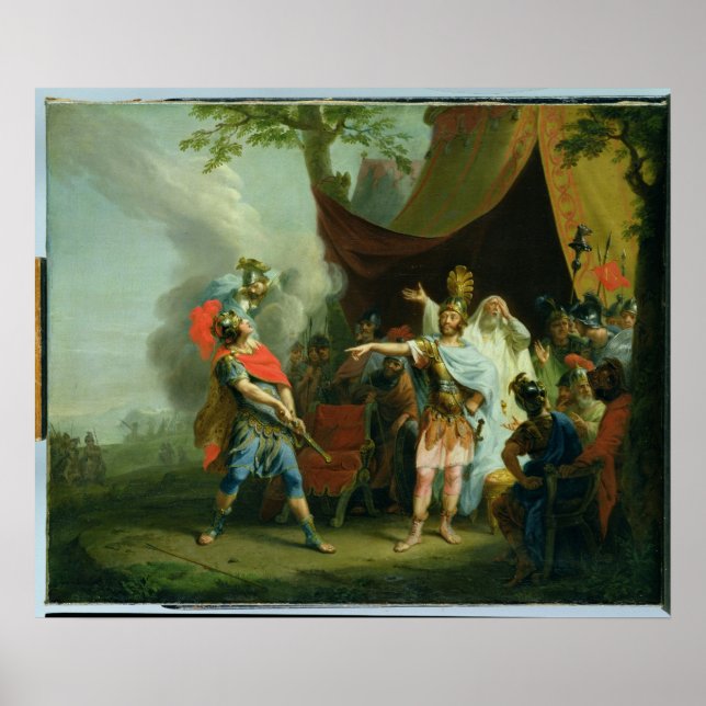 Póster Aquiles tem uma disputa com Agamemnon, 1776 (Frente)