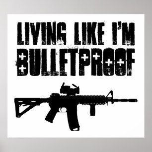 Poster ar15: vida como eu sou à prova de balas