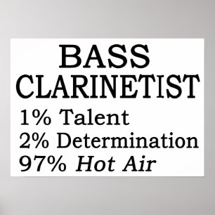 Póster Ar quente baixo de Clarinetistt