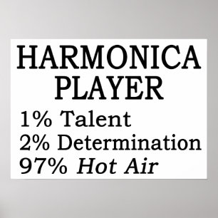 Póster Ar quente do jogador da harmônica
