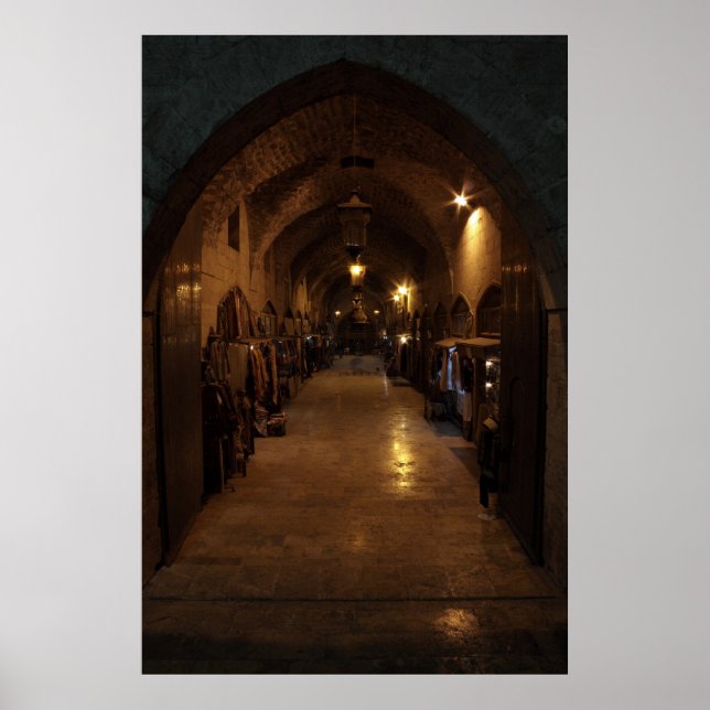 Póster Árabe Aleppo Handcraft Bazaar - Síria Médio Orient (Frente)