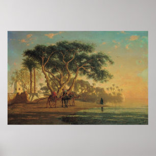 Póster Árabe Oasis, 1853