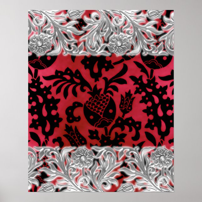 Póster Árabe vitoriano, POMEGRANATE NOUVEAU (Frente)