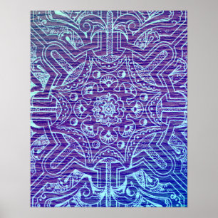 Póster Arabesque do Victorian, IDALIS - luz preta