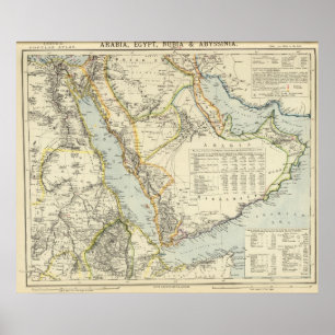 Póster Arábia, Egipto, Nubia, Abyssinia
