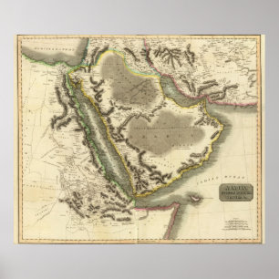 Póster Arábia, Egito, Abissínia, Mar Vermelho