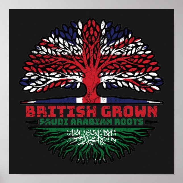 Poster Arábia Saudita Árabe Reino Unido Reino Unido (Frente)