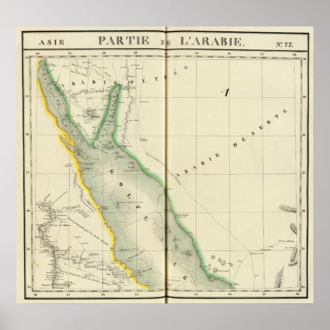 Póster Arábia Saudita, Ásia 77 (Frente)